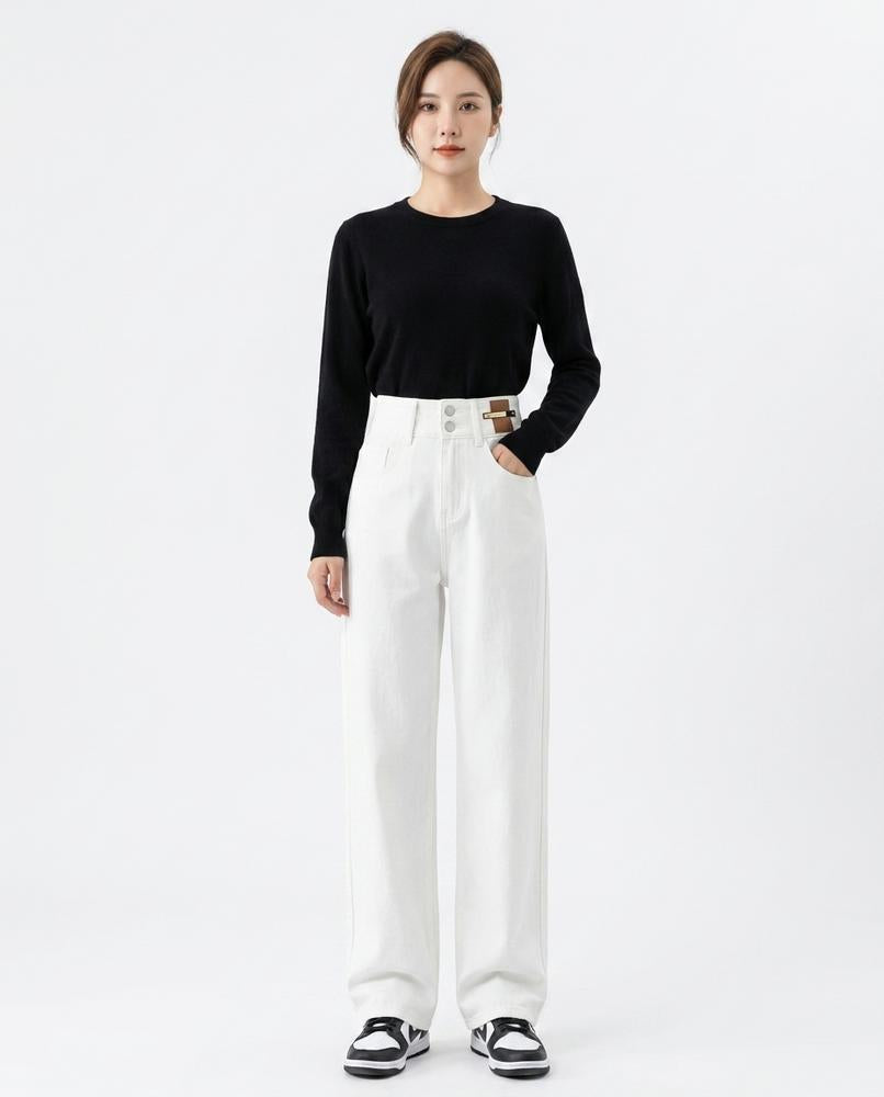 Heidi Outlet - Corel | Hochgeschnittene Weitgeschnittene Hose Damen