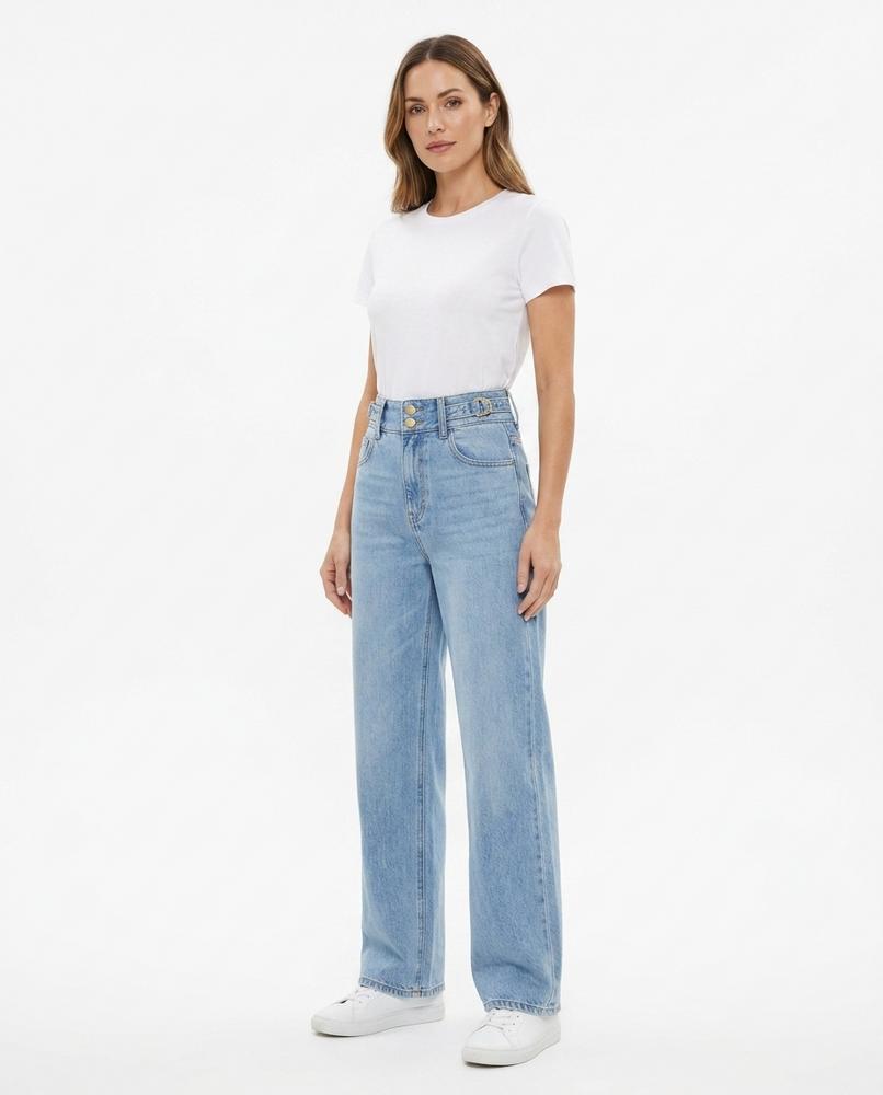 Heidi Outlet - Corel | Hochgeschnittene Weitgeschnittene Hose Damen