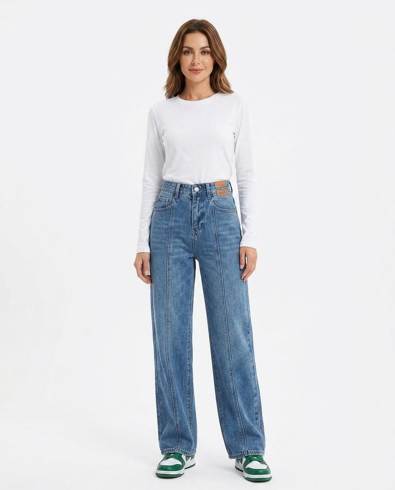 Heidi Outlet - Corel | Hochgeschnittene Weitgeschnittene Hose Damen