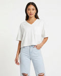 Heidi Outlet - Vitir | Weites V-Förmiges Shirt Damen