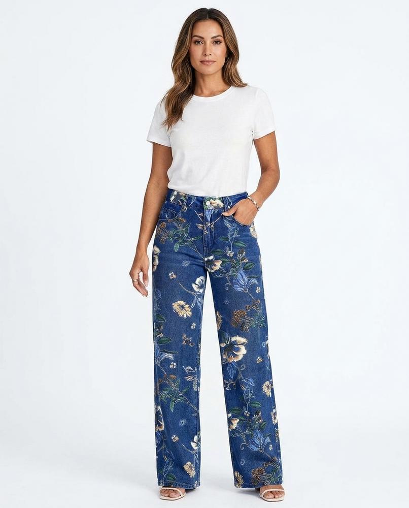 Heidi Outlet - Semor | Gemusterte Gerade Hose Damen