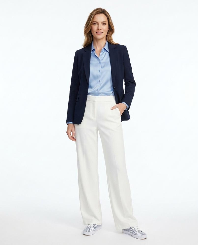 Heidi Outlet - Ellen | Weit geschnittene Glatte Hose Damen