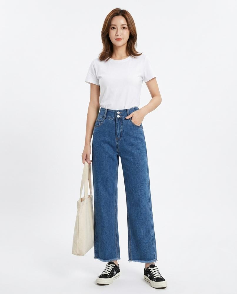 Heidi Outlet - Sarel | Hochgeschnittene Weite Hose Damen