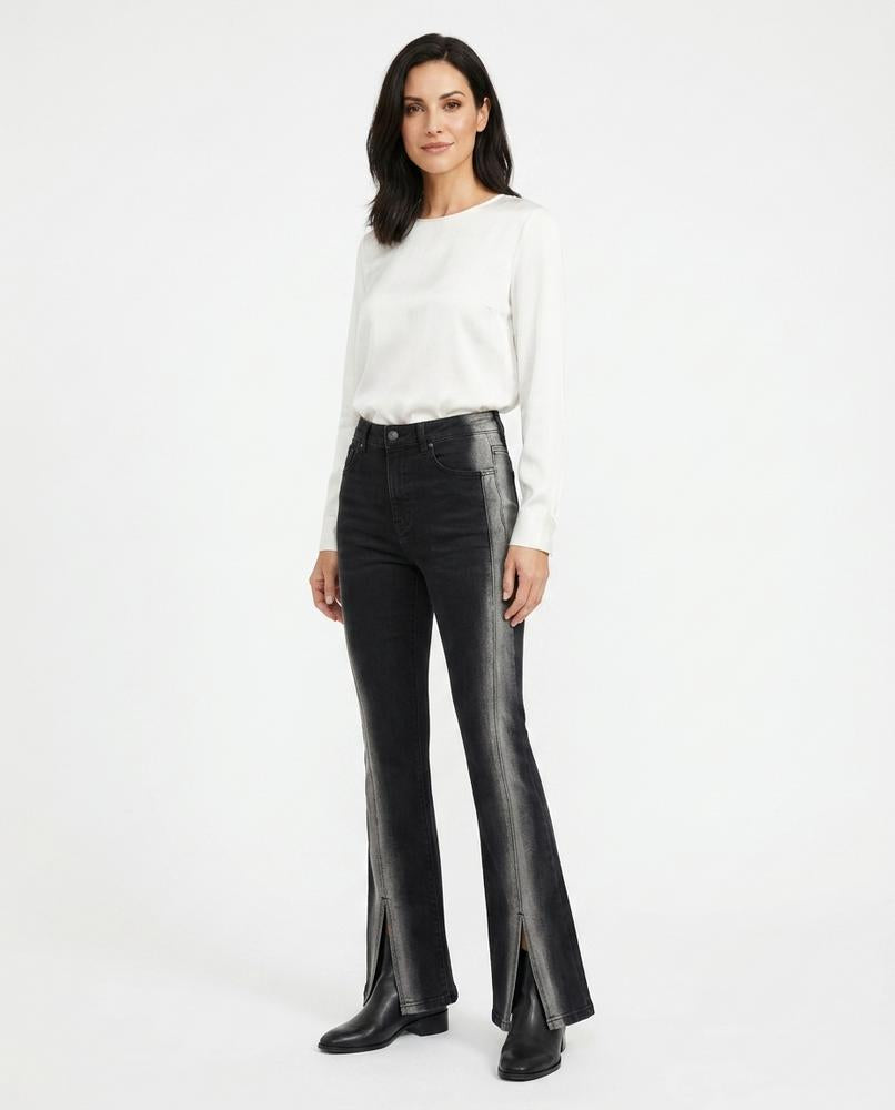 Heidi Outlet - Riran | Geschlitzte Ausgestellte Hose Damen