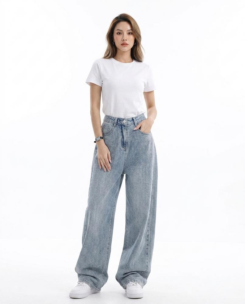 Heidi Outlet - Covel | Weitgeschnittene Besetzte Hose Damen