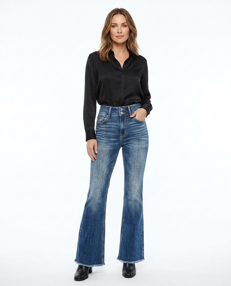 Heidi Outlet - Verel | Ausgestellte Hochgeschnittene Hose Damen