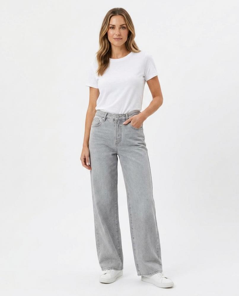Heidi Outlet - Lalan | Weitgeschnittene Helle Hose Damen