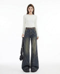 Heidi Outlet - Valom | Weitgeschnittene Hochtaillierte Hose Damen