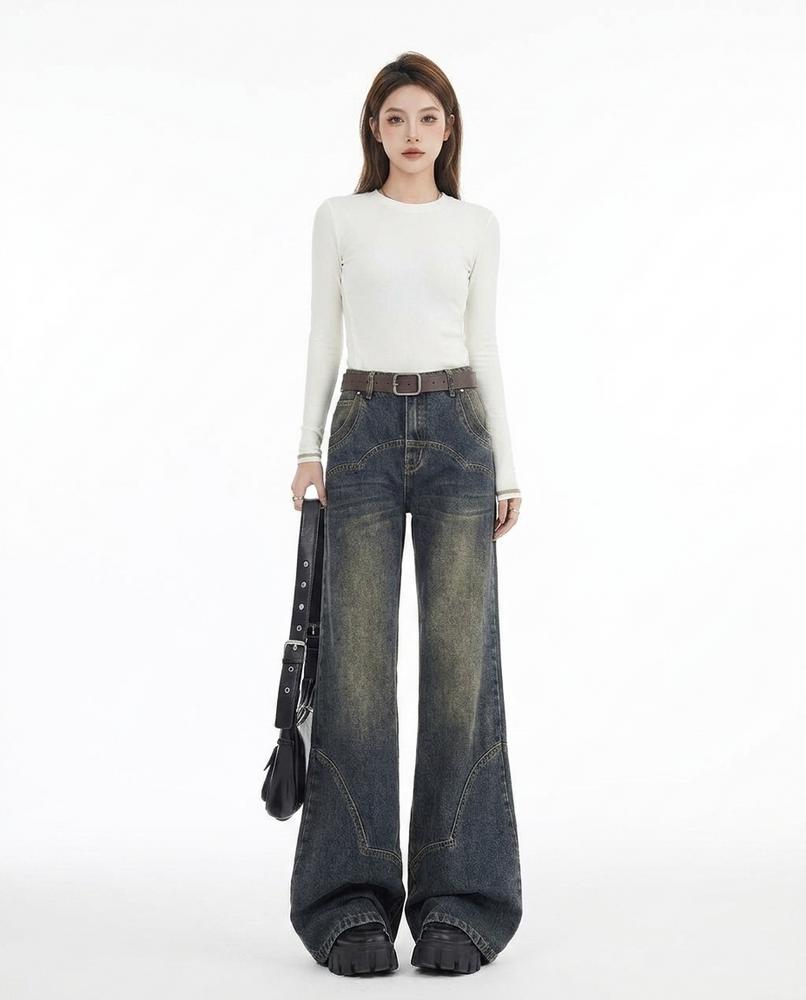 Heidi Outlet - Valom | Weitgeschnittene Hochtaillierte Hose Damen