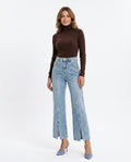 Heidi Outlet - Yodan | Gesäumte Geschlitzte Hose Damen