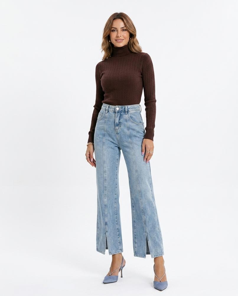 Heidi Outlet - Yodan | Gesäumte Geschlitzte Hose Damen