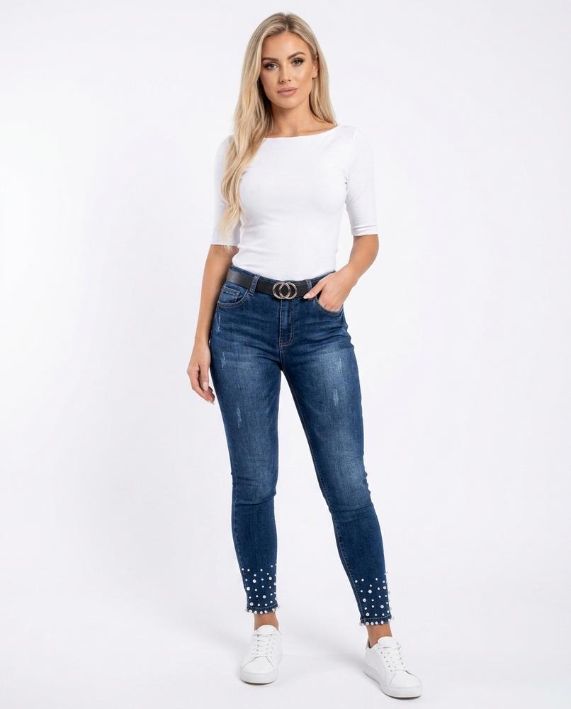 Heidi Outlet - Vimon | Verzierte Enganliegende Hose Damen