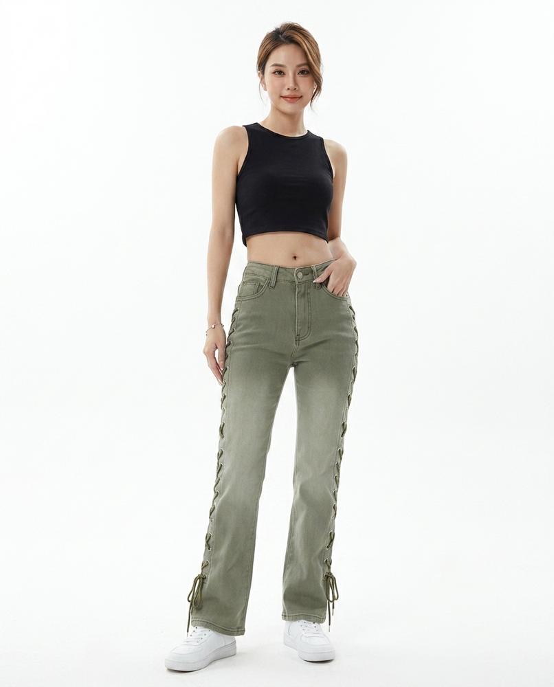 Heidi Outlet - Yomir | Hochgeschnittene Geschnürte Hose Damen