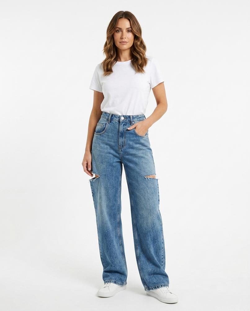 Heidi Outlet - Kenal | Lockere Zerrissene Hose Damen