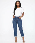 Heidi Outlet - Ninav | Hochgeschnittene Gerade Hose Damen
