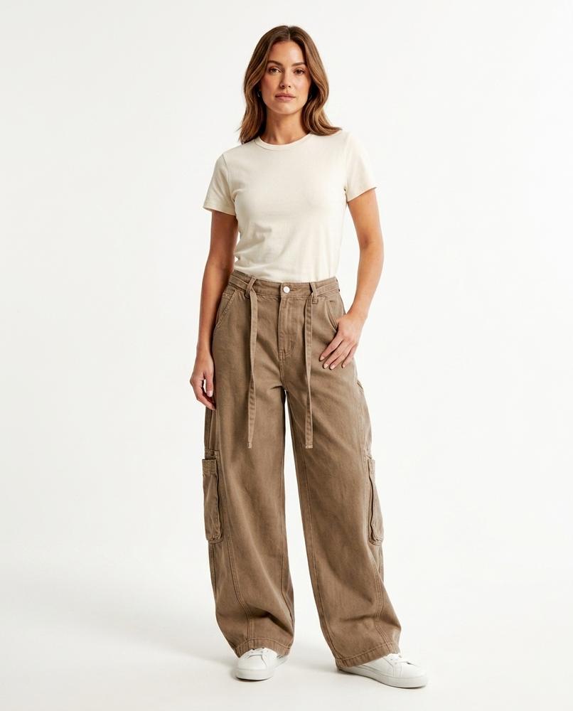 Heidi Outlet - Nehal | Weitgeschnittene Aufgesetzte Hose Damen