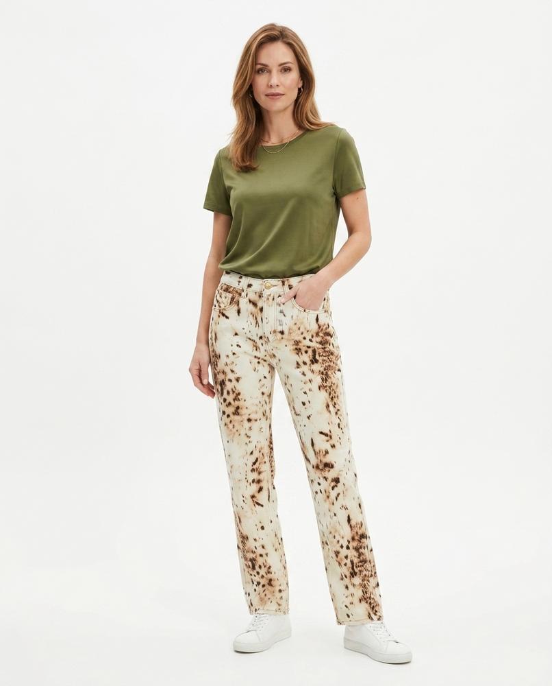 Heidi Outlet - Elrel | Gerade Gemusterte Hose Damen