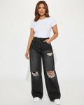 Heidi Outlet - Riken | Zerrissene Weitgeschnittene Hose Damen