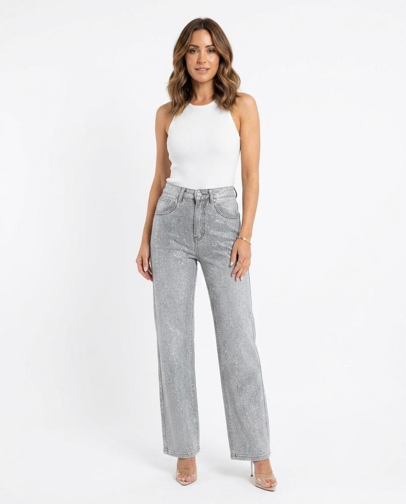 Heidi Outlet - Tazan | Verzierte Hochgeschnittene Hose Damen