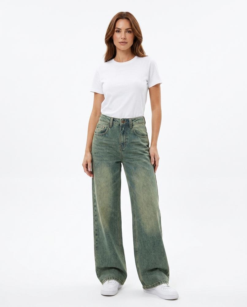 Heidi Outlet - Yorel | Weitgeschnittene Gewaschene Hose Damen