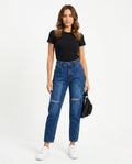 Heidi Outlet - Daran | Hochgeschnittene Zerrissene Hose Damen