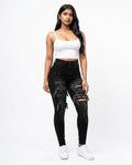 Heidi Outlet - Niser | Zerrissene Hochgeschnittene Hose Damen