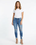 Heidi Outlet - Leser | Zerrissene Hochgeschnittene Hose Damen