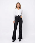 Heidi Outlet - Damir | Hochgeschnittene Ausgestellte Hose Damen