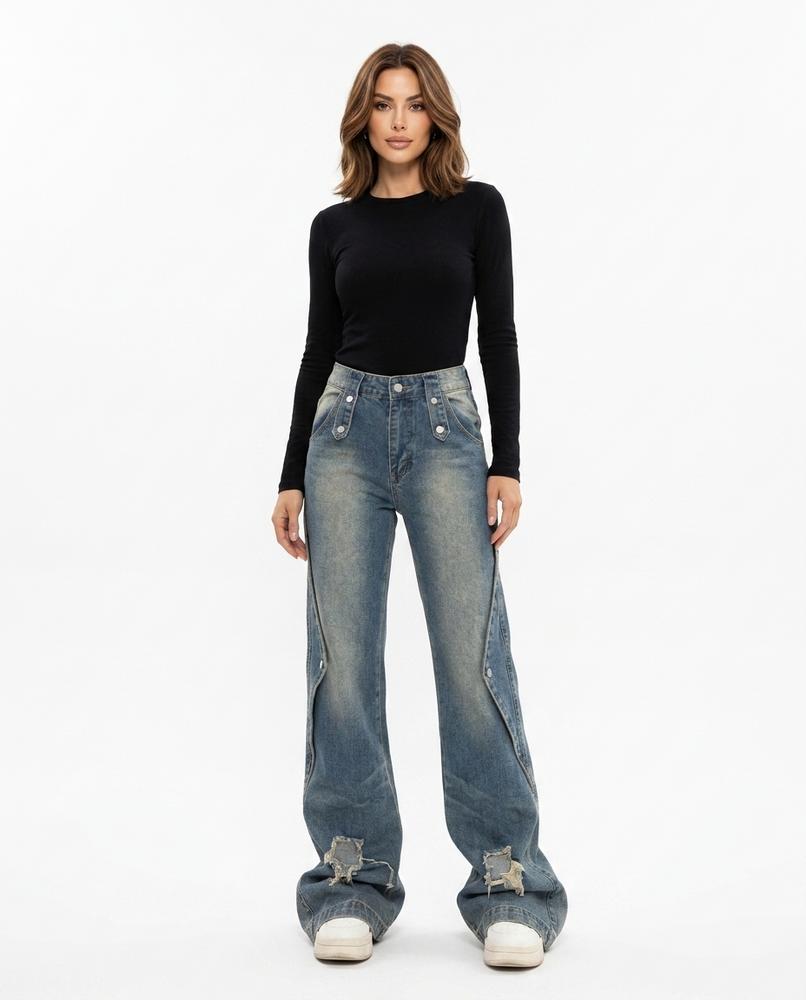 Heidi Outlet - Canor | Hochtaillierte Weite Hose Damen