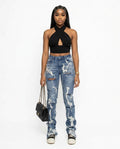 Heidi Outlet - Rilen | Enganliegende Bespritzte Hose Damen