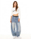 Heidi Outlet - Nomir | Bestickte Weitgeschnittene Hose Damen