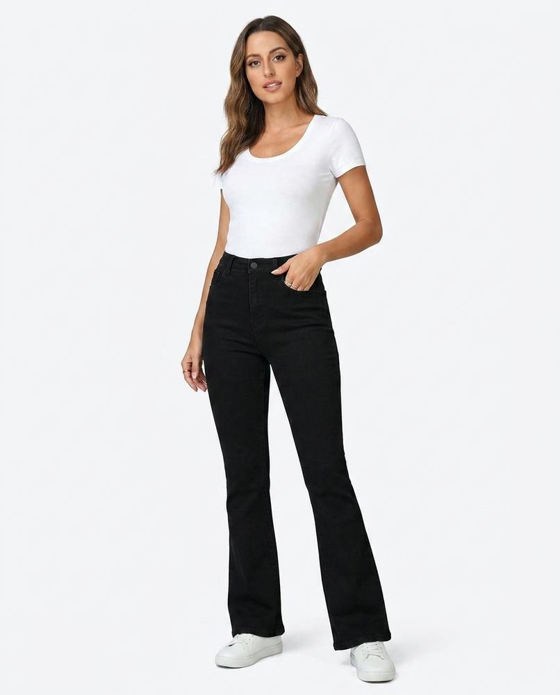 Heidi Outlet - Nerel | Hohe Ausgestellte Hose Damen