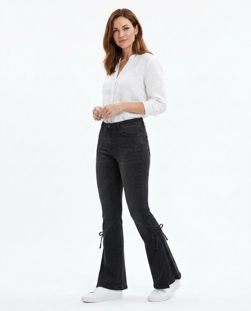 Heidi Outlet - Mitir | Ausgestellte Geschnürte Hose Damen