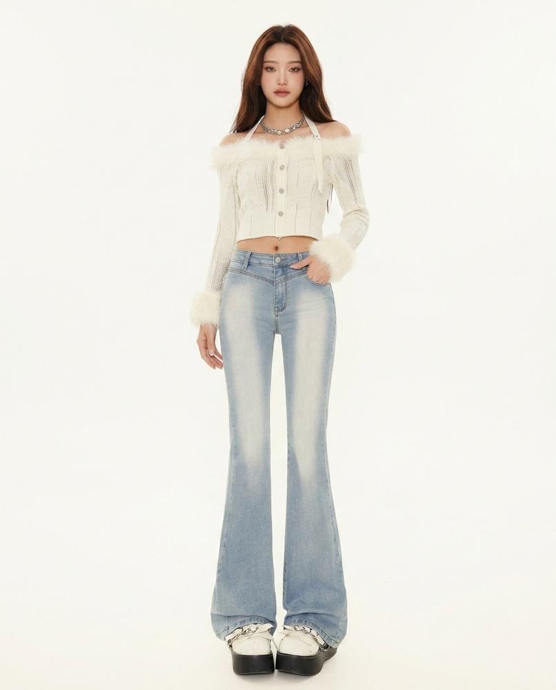 Heidi Outlet - Cavar | Ausgestellte Gewaschene Hose Damen