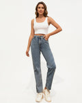 Heidi Outlet - Laram | Hochgeschnittene Gewaschene Hose Damen