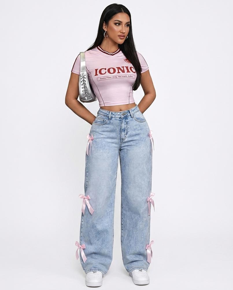 Heidi Outlet - Nosel | Weitgeschnittene Verzierte Hose Damen
