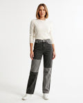 Heidi Outlet - Lorev | Hochgeschnittene Zweifarbige Hose Damen