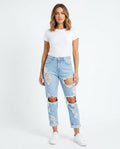 Heidi Outlet - Yovel | Zerrissene Gekrempelte Hose Damen