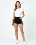 Heidi Outlet - Samor | Hochtaillierte Geschnürte Hose Damen