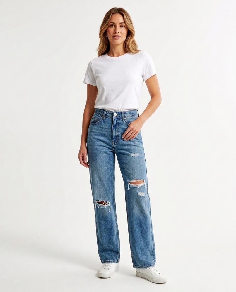 Heidi Outlet - Raser | Zerrissene Weitgeschnittene Hose Damen