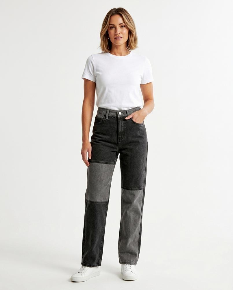 Heidi Outlet - Vasel | Zweifarbige Gerade Hose Damen