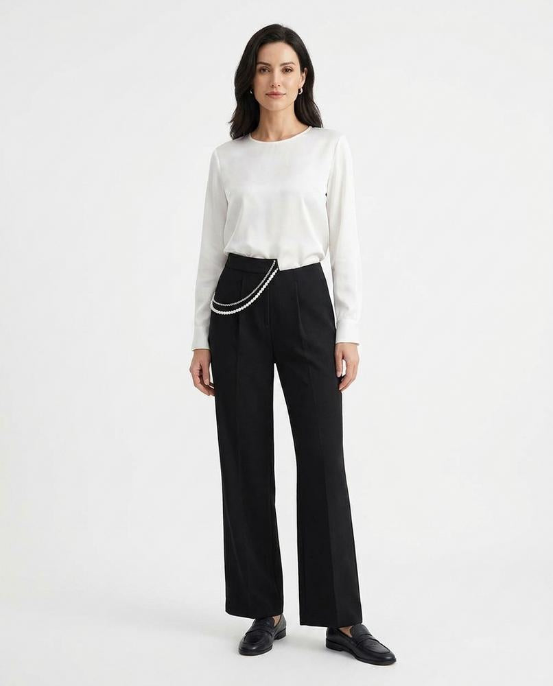 Heidi Outlet - Taser | Dekorierte Weitgeschnittene Hose Damen