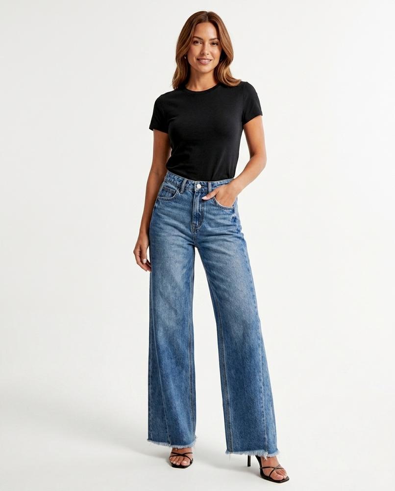 Heidi Outlet - Casil | Weitgeschnittene Hochtaillierte Hose Damen