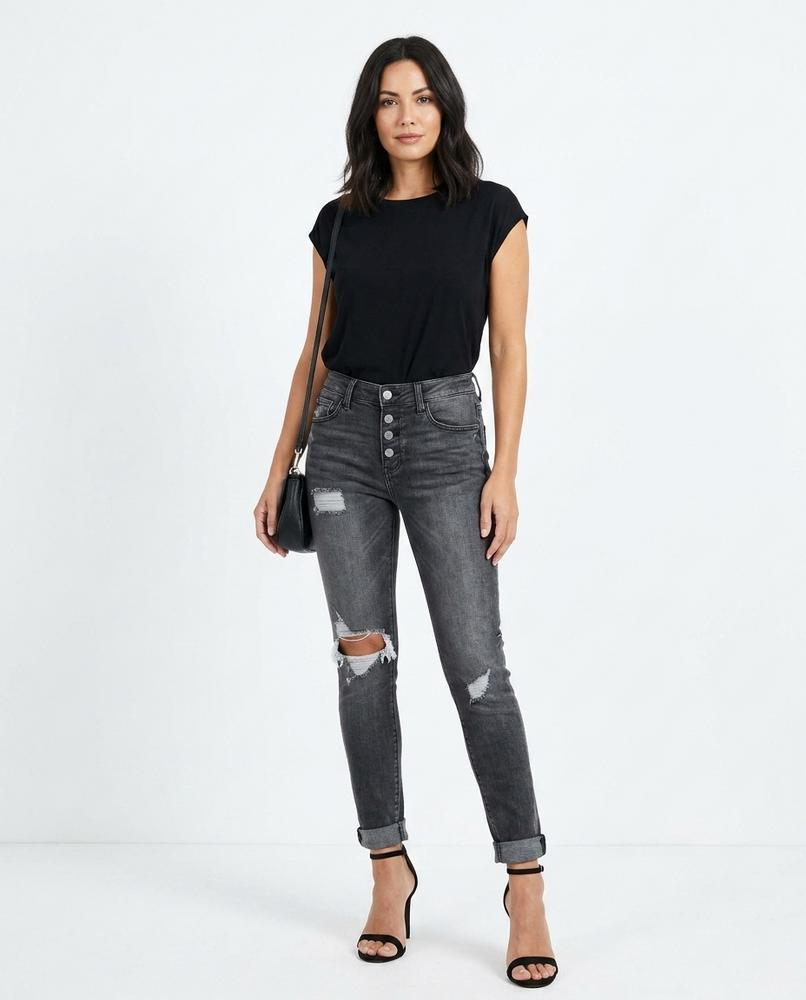 Heidi Outlet - Lymel | Enganliegende Geknöpfte Hose Damen