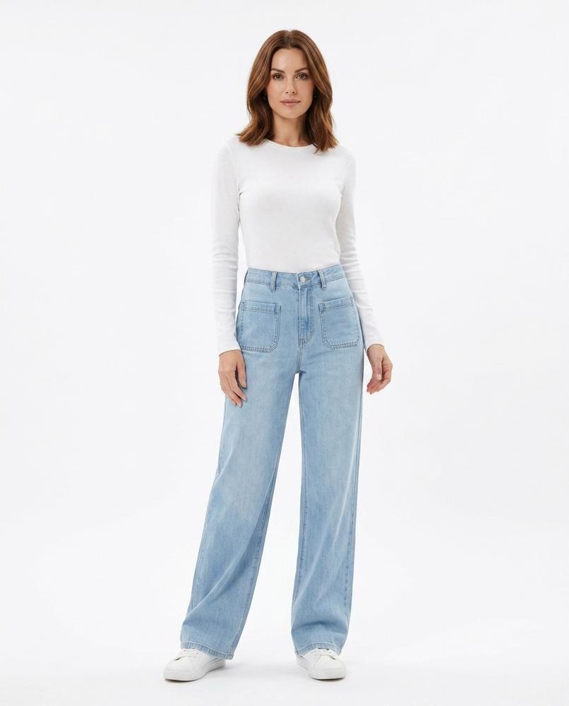 Heidi Outlet - Niren | Hochtaillierte Weitgeschnittene Hose Damen