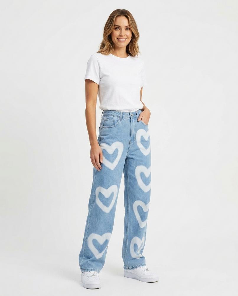Heidi Outlet - Rinor | Weitgeschnittene Bedruckte Hose Damen