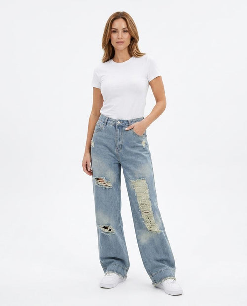Heidi Outlet - Alvel | Zerrissene Weite Hose Herren