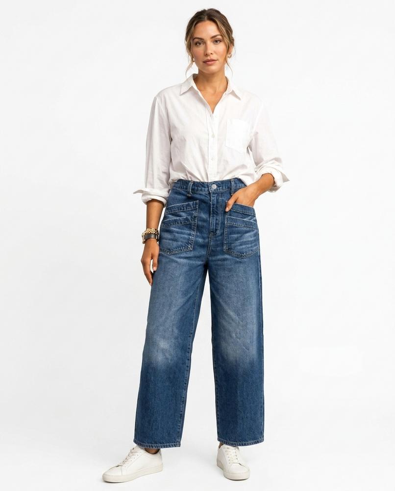 Heidi Outlet - Alvar | Gewaschene Weitgeschnittene Hose Damen