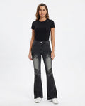 Heidi Outlet - Cohal | Bedruckte Ausgestellte Hose Damen