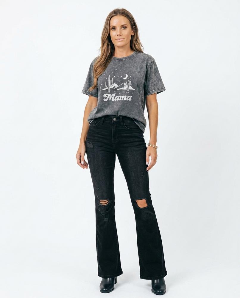Heidi Outlet - Arzan | Zerrissene Ausgestellte Hose Damen